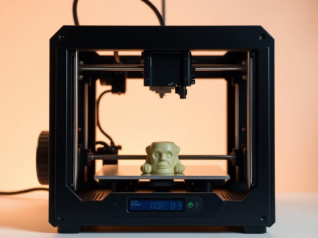 A Bambu Lab 3D printer in action